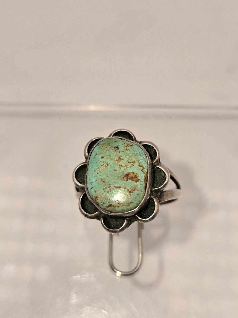 Vintage 1970's Native American Royston Turquoise Ring Size 7.5